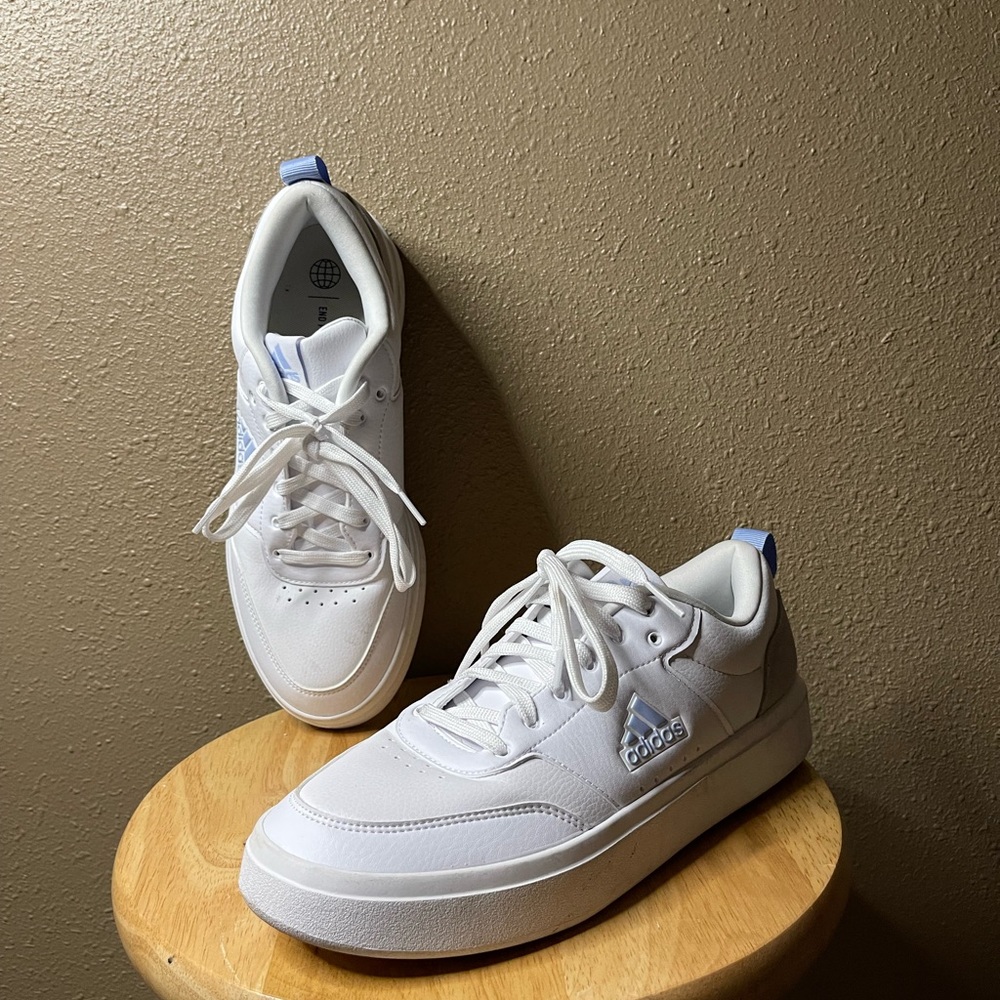 Adidas Park Street Sporty White, Grey & Blue Sneakers Women's 10
